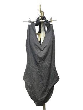 Spanx Pique Shaping Halter One-Piece Swimsuit Sz. 3X Very Black NWT